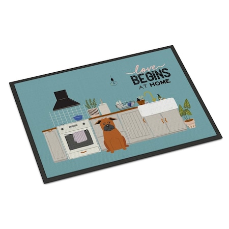 Carolines Treasures 24 x 36 in. Chinese Chongqing Dog Kitchen Scene Indoor or Outdoor Mat CK7815JMAT